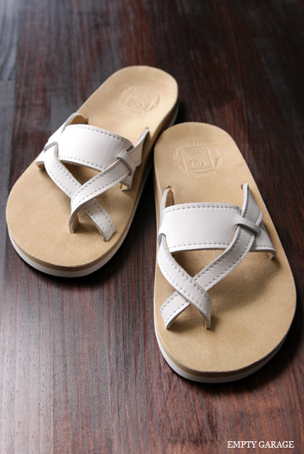 The Sandalman　The Tony　White Bullhide/Sand Beige Suede