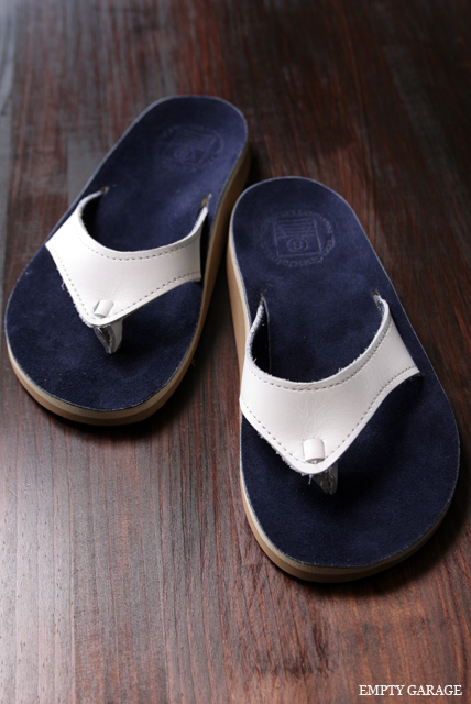 The Sandalman　501Narrow　White Bullhide/Navy Suede