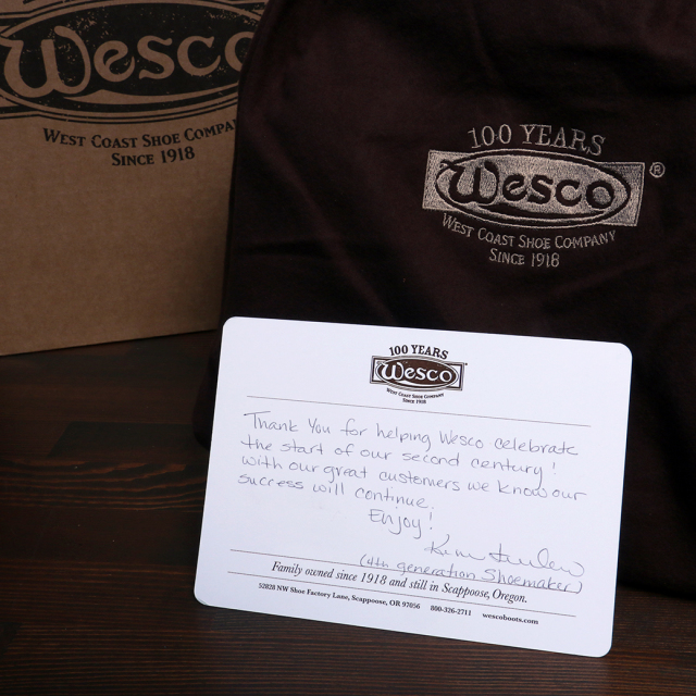 ［ウエスコ100周年記念］ WESCO 8106 USAモデル7丈 ブリティッシュタン・ドマーネレザー