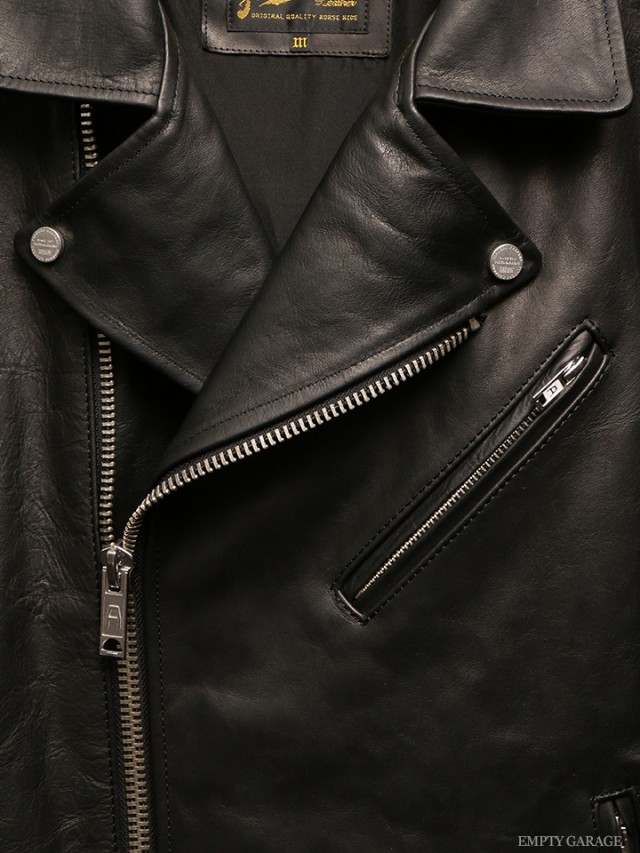 EMPTY GARAGE別注　FindersKeepers FK-RIDERS NYC JACKET Black HORSEHIDE