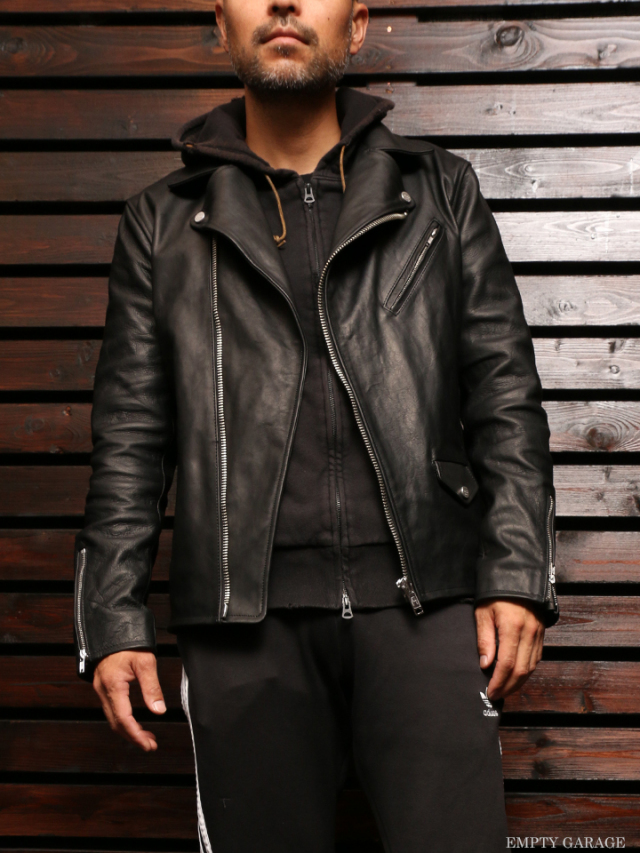EMPTY GARAGE別注　FindersKeepers FK-RIDERS NYC JACKET Black HORSEHIDE