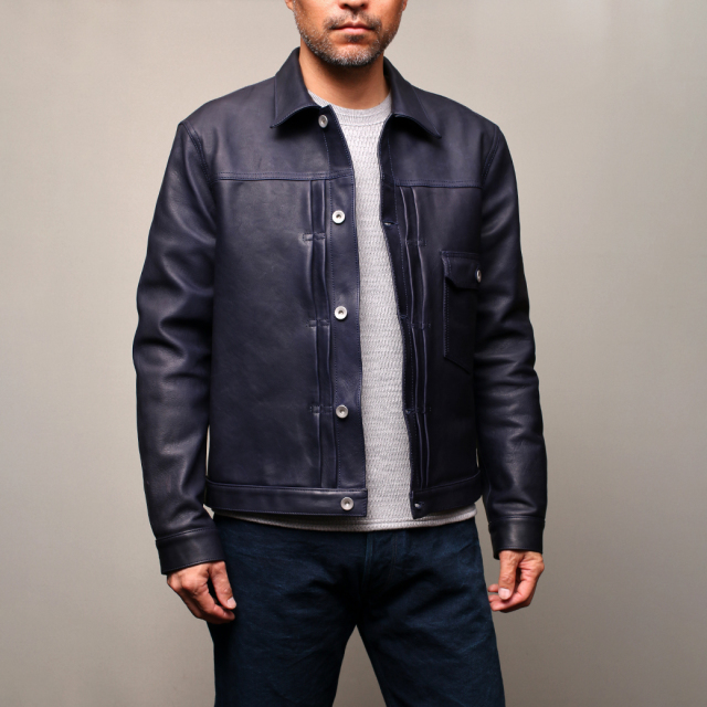 FindersKeepers x Yutaka Fujihara (BerBerJin) FK-TYPE ONE 1941 T-BACK Navy HORSEHIDE