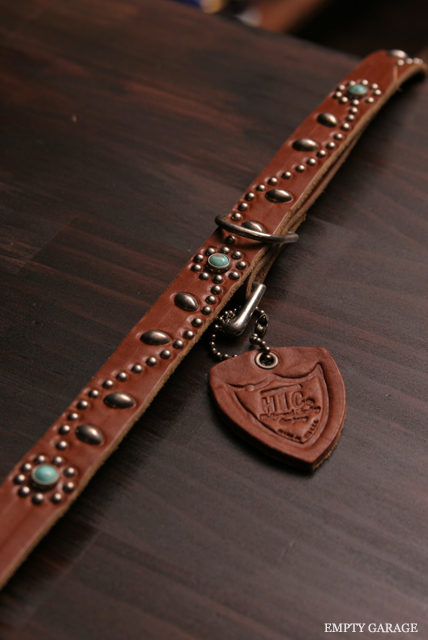 HTC narrow studs BELT SN32-SP light brown