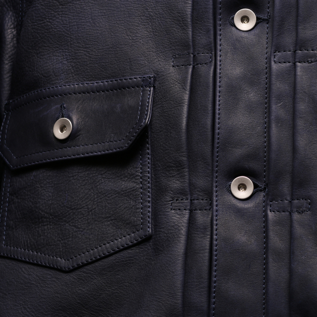 FindersKeepers x Yutaka Fujihara (BerBerJin) FK-TYPE TWO 1955 T-BACK Navy HORSEHIDE