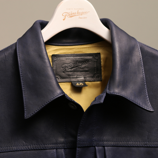 FindersKeepers x Yutaka Fujihara (BerBerJin) FK-TYPE TWO 1955 T-BACK Navy HORSEHIDE