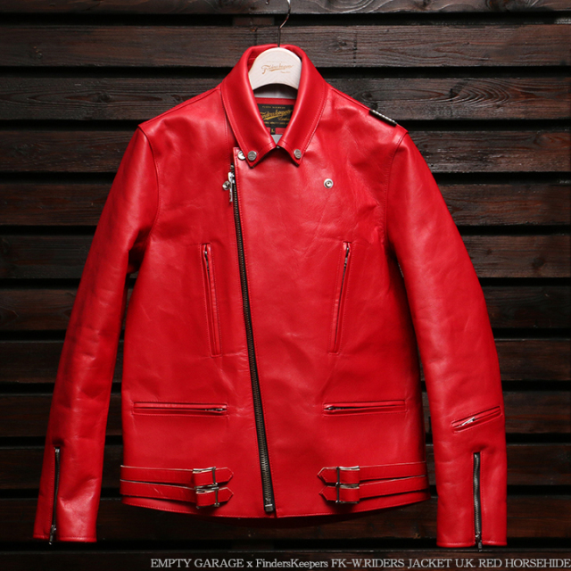 EMPTY GARAGE 別注） FindersKeepers FK-W.RIDERS JACKET U.K. RED