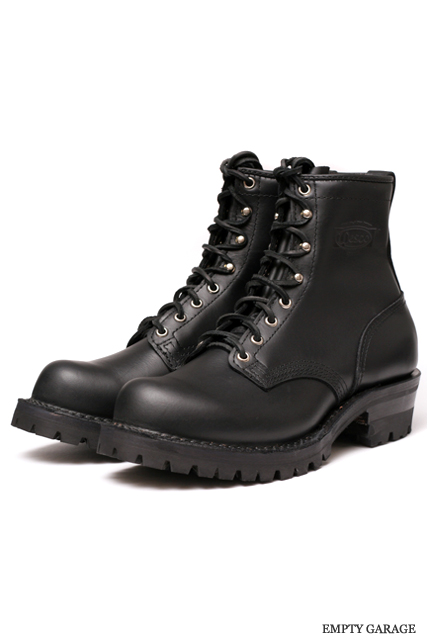 ［ウエスコ］ WESCO BOOTS PACKER BT 8""ALL BLKステッチ Bubble Toe Last