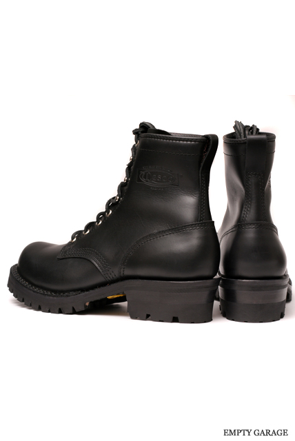 ［ウエスコ］ WESCO BOOTS PACKER BT 8""ALL BLKステッチ Bubble Toe Last