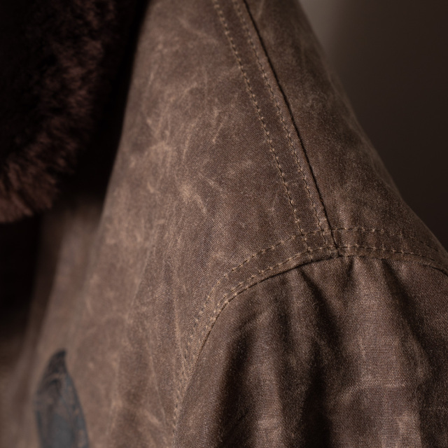 ウエスコ］WESCO × DEHEN N-1 JACKET Dark Tan & Brown Sheep Skin Mouton