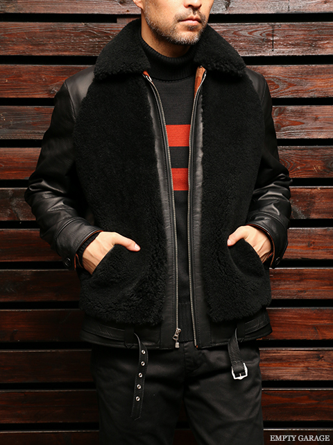 FindersKeepers FK-GRIZZLY JACKET BLACK HORSEHIDE x SHEEPSKIN