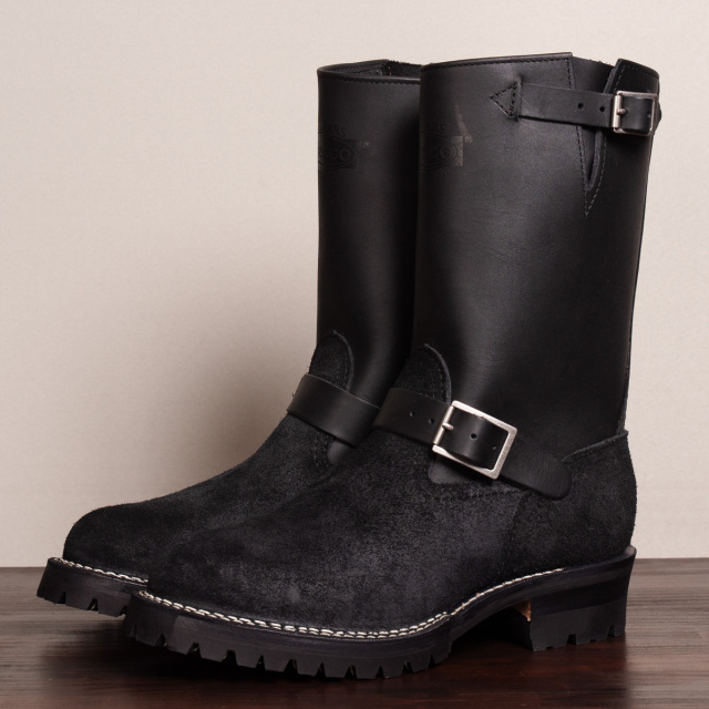 ウエスコブーツ］ WESCO BOOTS BOSS ブラック スムース＆ラフアウト 