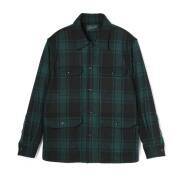 STEVENSON OVERALL Co. Woodlander - WL1 Wool Hunting Shirt Green Plaid