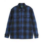 STEVENSON OVERALL Co. Woodlander - WL1 Wool Hunting Shirt Blue Plaid