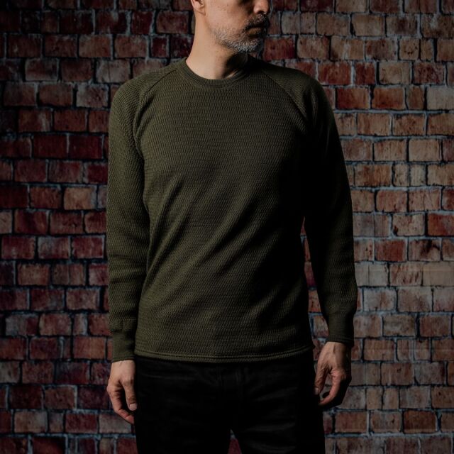 STEVENSON OVERALL Co. Wool Thermal Long Sleeve - WL Merino Wool (Olive)