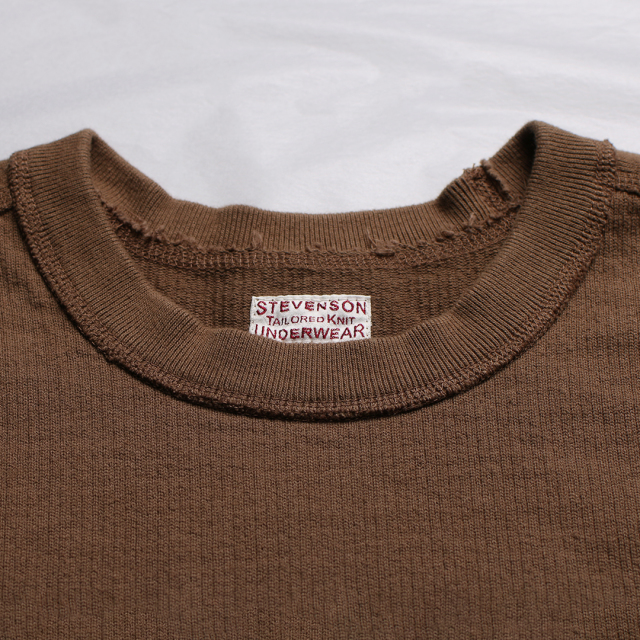 STEVENSON OVERALL Co. Cotton Crewneck Thermal - CT Brown