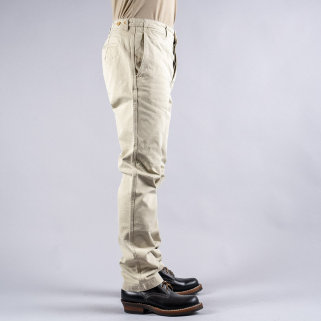 Stevenson Overall Co. Colts 732 SLIM FIT CHINO TROUSER Light Beige