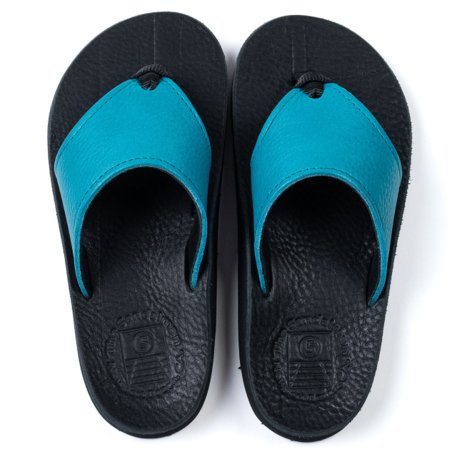 The Sandalman 501 ターコイズブルー x ブラックブルハイド Bull