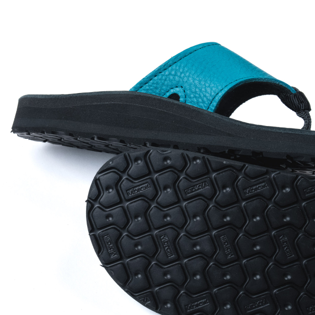 The Sandalman 501 ターコイズブルー x ブラックブルハイド