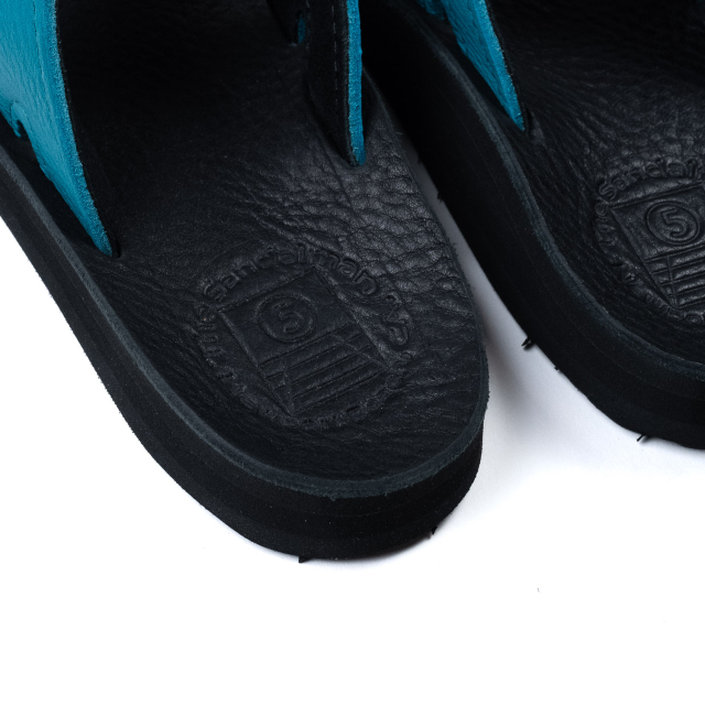 The Sandalman 501 ターコイズブルー x ブラックブルハイド