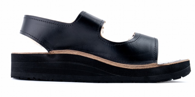 The Sandalman BSSB Natural Sheepskin Black Chromexcel サンダルマン ムートンサンダル