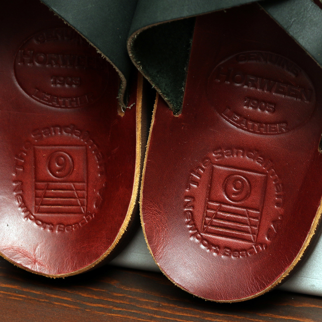 The Sandalman Weave Black  Burgundy Chromexcel サンダルマン クロムエキセル