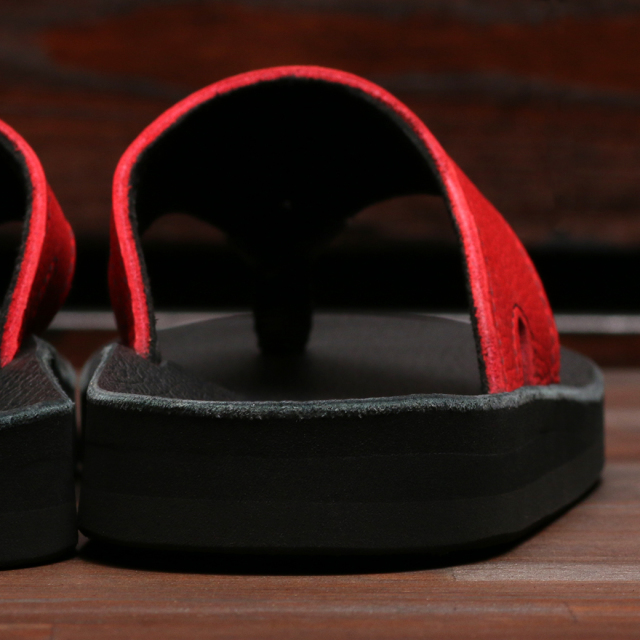 THE SANDALMAN サンダルマン 501 ビーチサンダル ブルハイド レッド ブラック