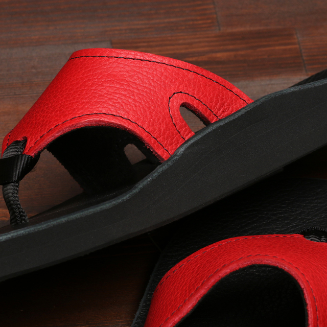THE SANDALMAN サンダルマン 501 ビーチサンダル ブルハイド レッド ブラック