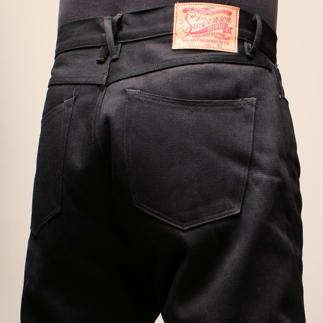 Stevenson Overall Co. Carmel - 220 REGULAR TAPERED LEG Black Denim
