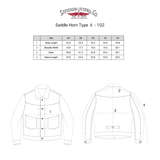 STEVENSON OVERALL Co. STEVENSON OVERALL Co. Saddle Horn Type2 -102 12 oz. Denim Jacket デニムジャケット