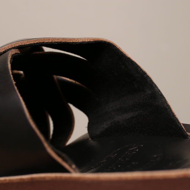 The Sandalman Weave Black x Tan Chromexcel サンダルマン ウェーブ クロムエキセルレザー