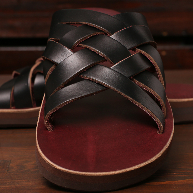The Sandalman Weave Black x Tan Chromexcel サンダルマン ウェーブ クロムエキセルレザー
