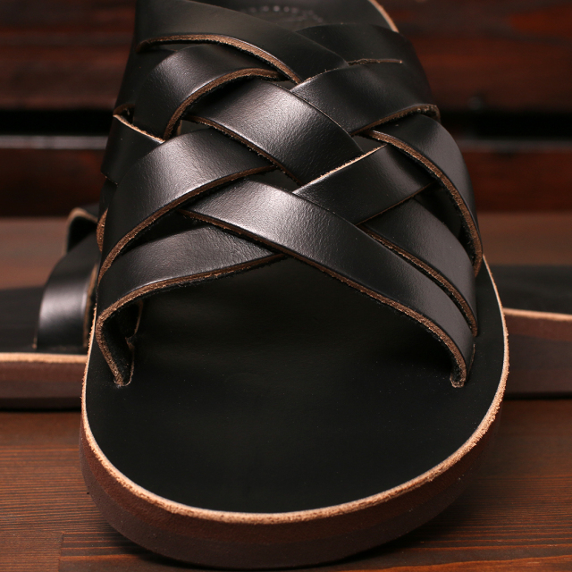The Sandalman Weave Black x Tan Chromexcel サンダルマン ウェーブ クロムエキセルレザー