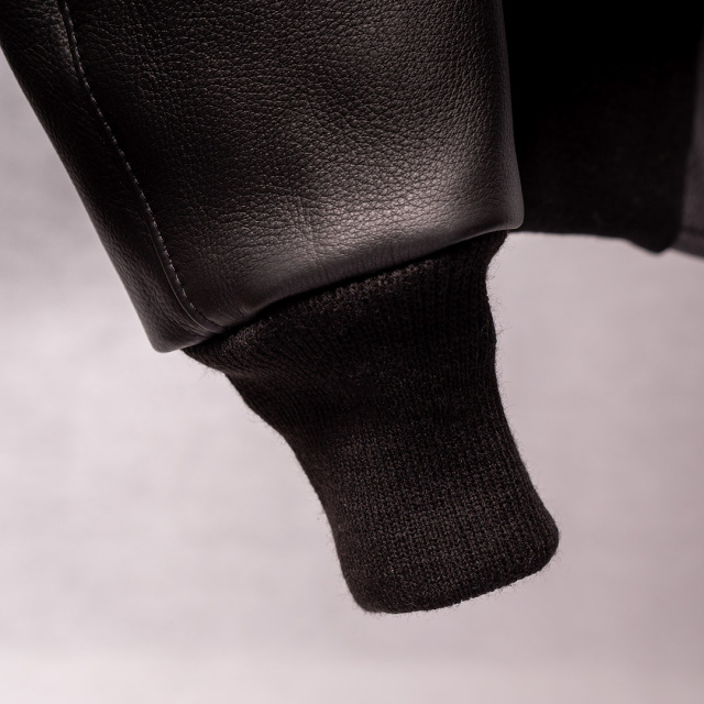 Vanson Special Custom Team Jacket Black ディアタンカウハイド