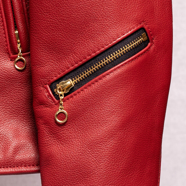 Vanson Special Custom Doulbe Riders Jacket Type 1 Red