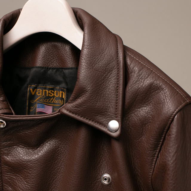 Vanson Special Custom Doulbe Riders Jacket Type 1 「グレインレザー」チョコレートブラウン　