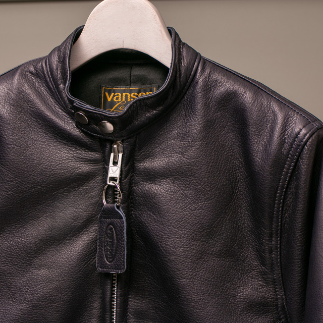 Vanson Special Custom Single Riders Jacket Type-2 「グレインレザー」ネイビー