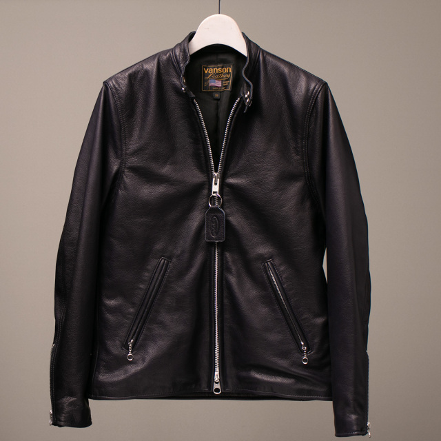 Vanson Special Custom Single Riders Jacket Type-2 「グレインレザー」ネイビー
