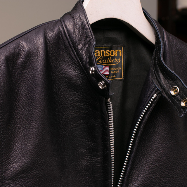 Vanson Special Custom Single Riders Jacket Type-2 「グレインレザー」ネイビー