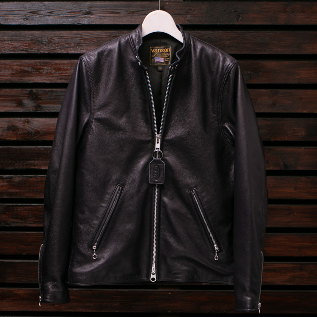 Vanson Special Custom Single Riders Jacket Type-2 「グレインレザー」ネイビー