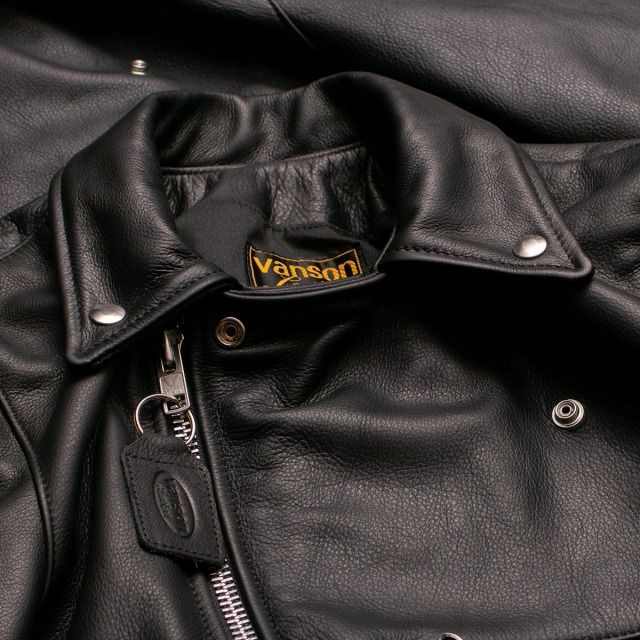 Vanson Special Custom Riders Jacket 「グレインレザー」 ブラック バンソン ライダースジャケット