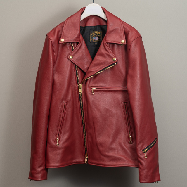 Vanson Special Custom Doulbe Riders Jacket Type 1 Red