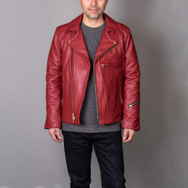 Vanson Special Custom Doulbe Riders Jacket Type 1 Red