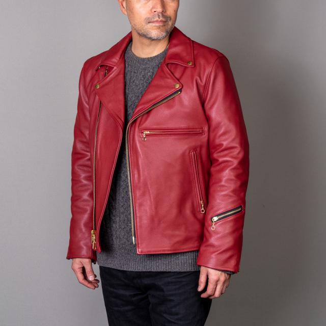 Vanson Special Custom Doulbe Riders Jacket Type 1 Red