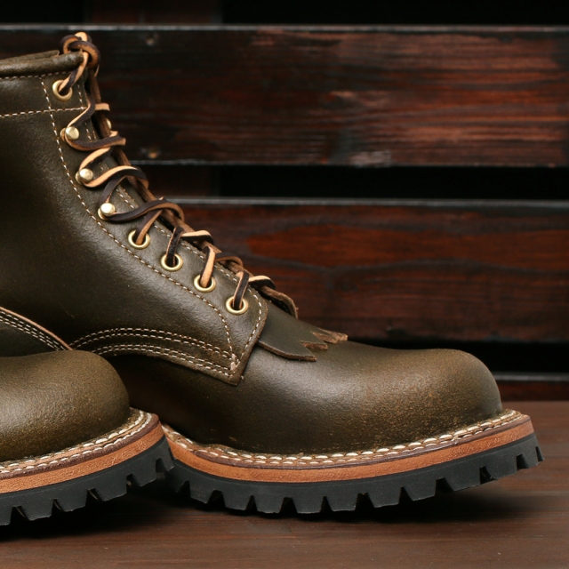 [ホワイツ] WHITE'S BOOTS 350V スモークジャンパー オリーブグリーン ワックスフレッシュレザー