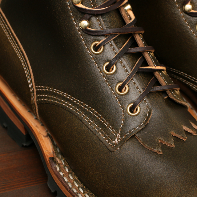 [ホワイツ] WHITE'S BOOTS 350V スモークジャンパー オリーブグリーン ワックスフレッシュレザー