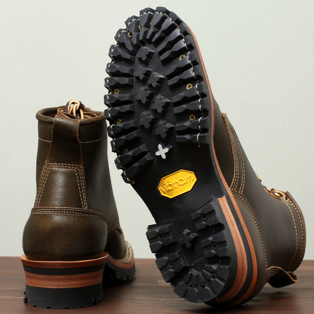 [ホワイツ] WHITE'S BOOTS 350V スモークジャンパー オリーブグリーン ワックスフレッシュレザー