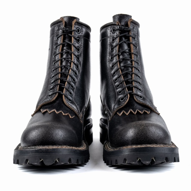 ホワイツブーツ] WHITE'S BOOTS 375-V Black Wax Flesh Block Heel