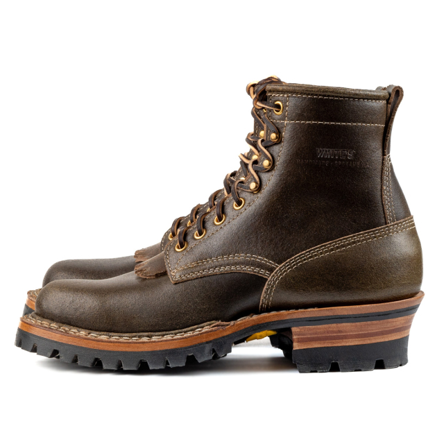 [ホワイツ] WHITE'S BOOTS 350V オリーブグリーン ワックスフレッシュレザー 55セミドレスラスト