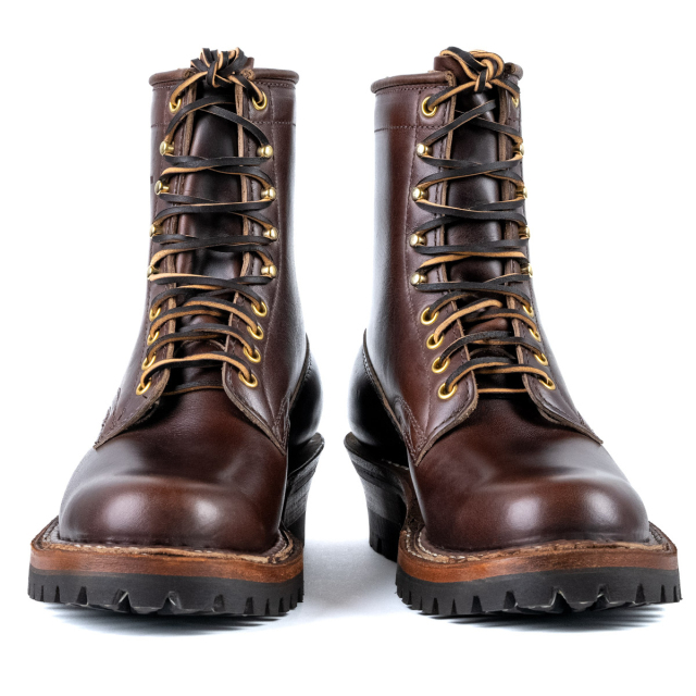 [ホワイツ] WHITE'S BOOTS 375V スモークジャンパー7丈 ブラウン クロムエキセルレザー セミドレス木型