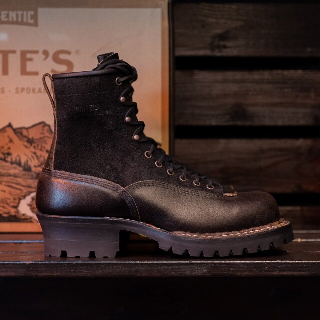 White's Boots Smoke Jumper Brown Wax Flesh x Black Rough Out 7 LTT